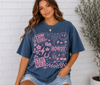 "Cowgirl - Howdy - Stay Wild" Tee (PINK PRINT)
