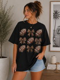 Footballs & Bows Graphic Tee