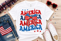 "America" With Bow Graphic Tee