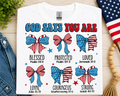 "God Says You Are" Bow Graphic Tee