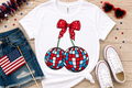 Disco Balls & Red Bow Tee