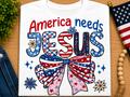 "America Needs Jesus" Graphic Tee