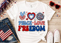 "Peace, Love, Freedom" Graphic Tee
