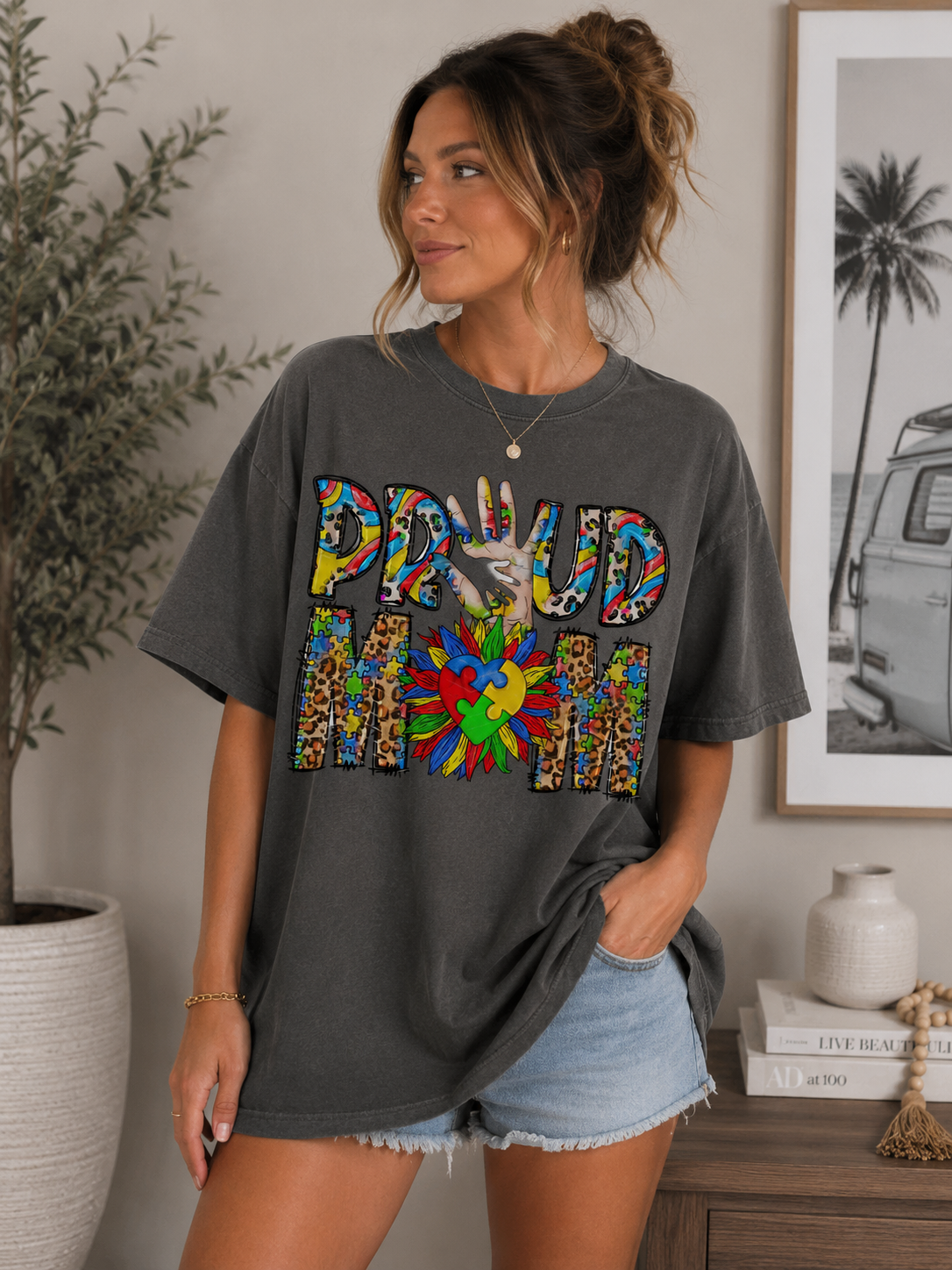 "Proud Mom" Autism Awareness Tee