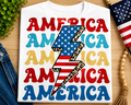 "America, America, America..." Lightning Bolt Graphic Tee