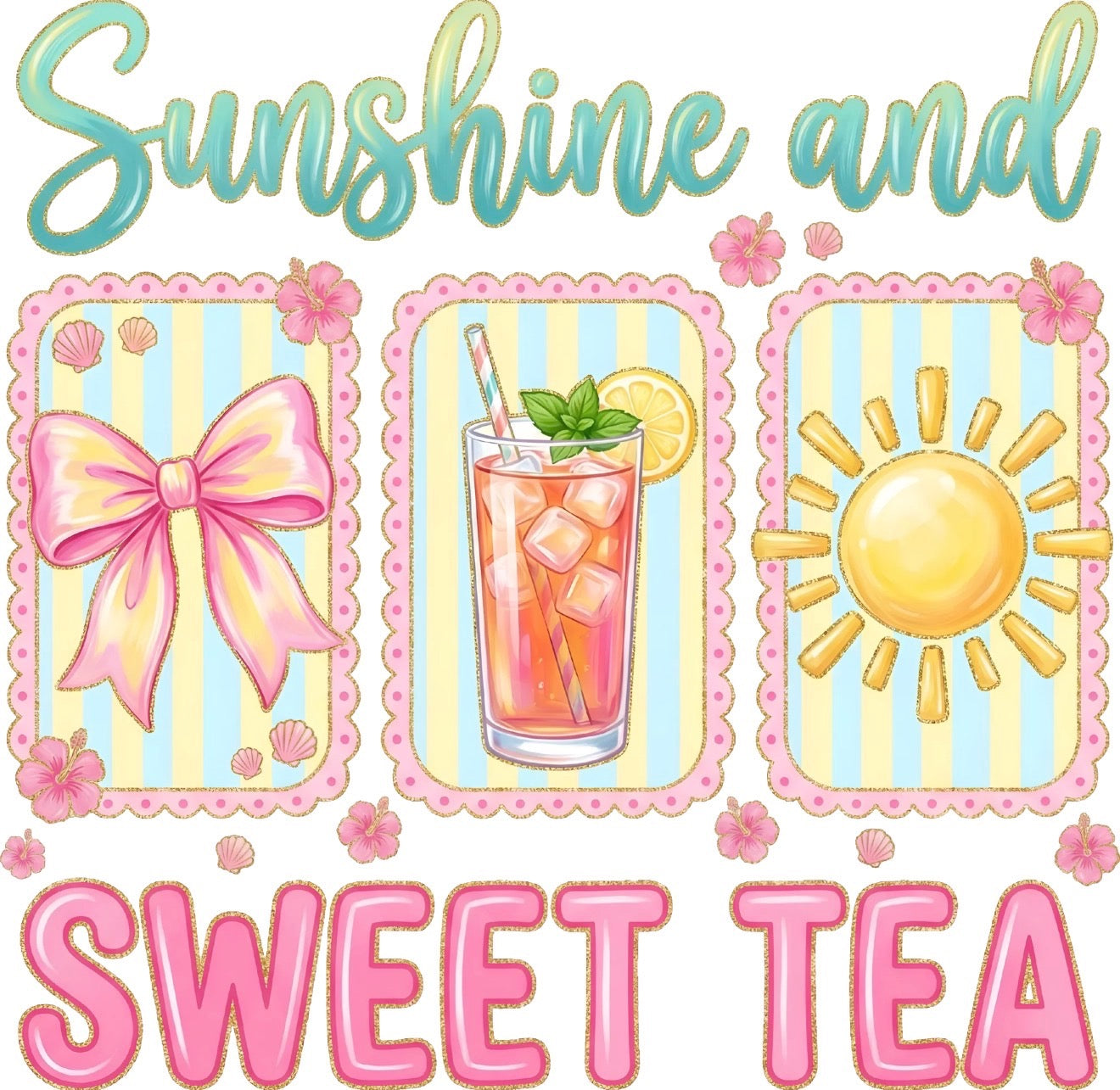 "Sunshine And Sweet Tea" Graphic Tee