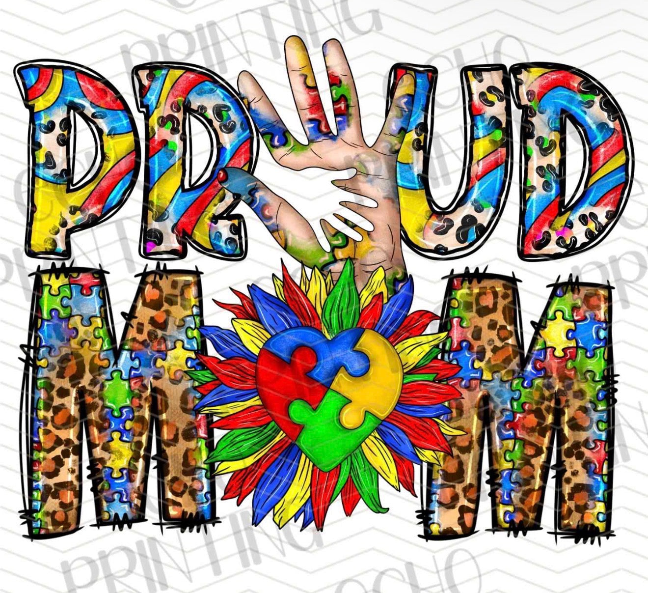 "Proud Mom" Autism Awareness Tee