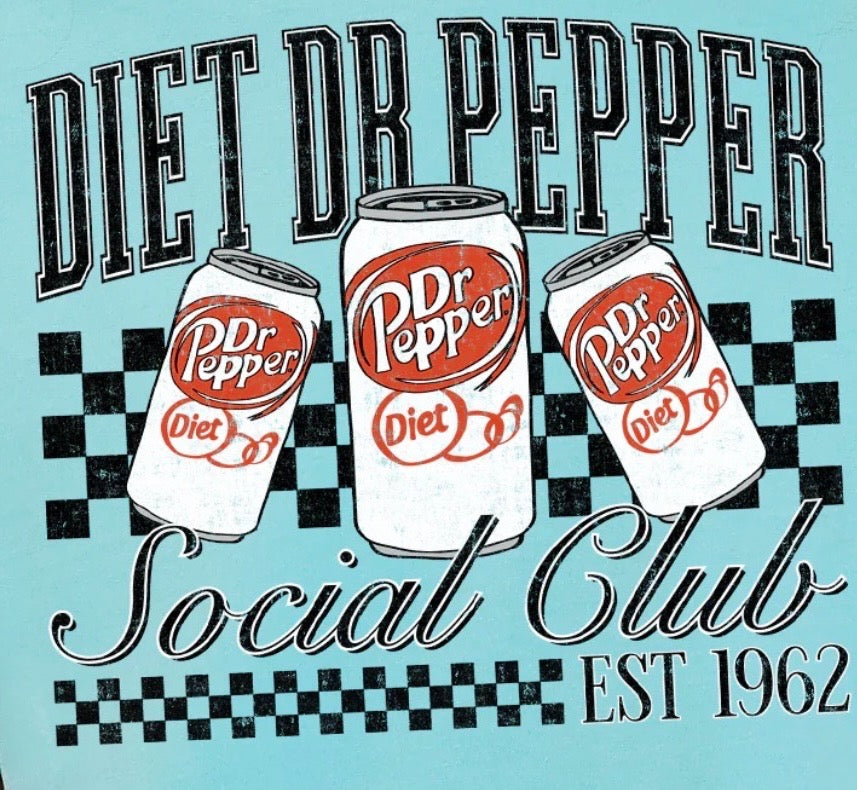 "Diet Dr.Pepper Social Club" Tee