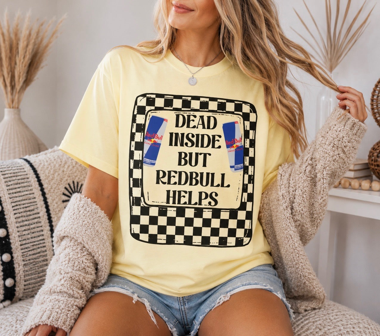 "Dead inside But Redbull Helps" Tee